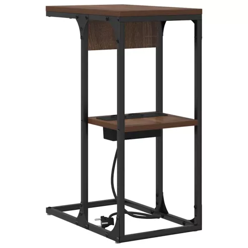 Éjjeli asztal barna tölgy 41.5 x 26 x 60.5 cm Faanyag