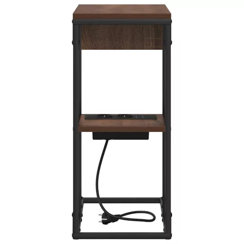 Éjjeli asztal barna tölgy 41.5 x 26 x 60.5 cm Faanyag