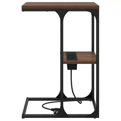 Éjjeli asztal barna tölgy 41.5 x 26 x 60.5 cm Faanyag