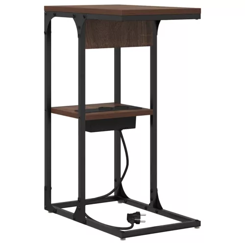 Éjjeli asztal barna tölgy 41.5 x 26 x 60.5 cm Faanyag
