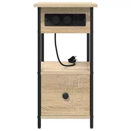 Éjjeliszekrény fiókkal sonoma tölgy 60 x 30 x 61 cm Faanyag