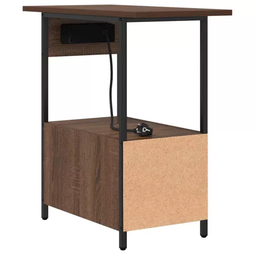 Éjjeliszekrény fiókkal barna tölgy 60 x 30 x 61 cm Faanyag