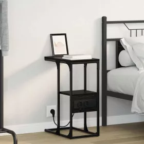   Éjjeliszekrény fiókkal Musta tammi 41.5 x 26 x 60.5 cm Faanyag