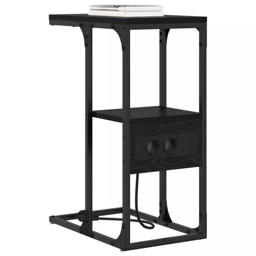 Éjjeliszekrény fiókkal Musta tammi 41.5 x 26 x 60.5 cm Faanyag