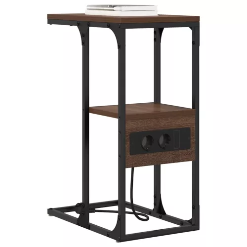 Éjjeliszekrény fiókkal barna tölgy 41.5 x 26 x 60.5 cm Faanyag