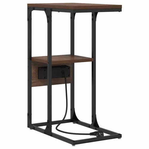 Éjjeliszekrény fiókkal barna tölgy 41.5 x 26 x 60.5 cm Faanyag