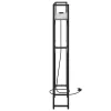 Tároló fejtámla polcokkal Szürke sonoma 135 cm Faanyag