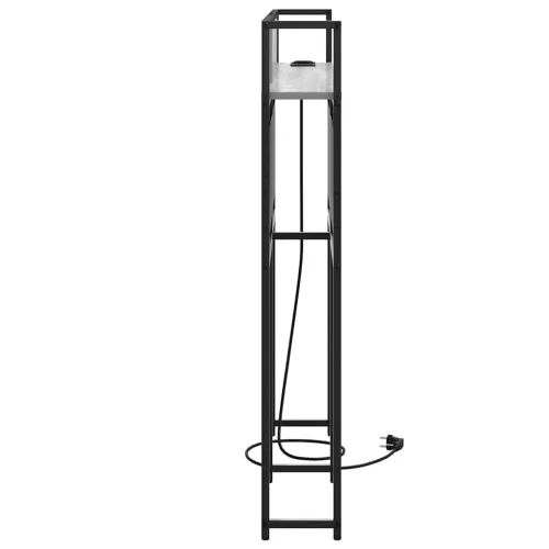 Tároló fejtámla polcokkal Szürke sonoma 135 cm Faanyag