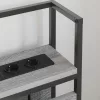 Tároló fejtámla polcokkal Szürke sonoma 150 cm Faanyag
