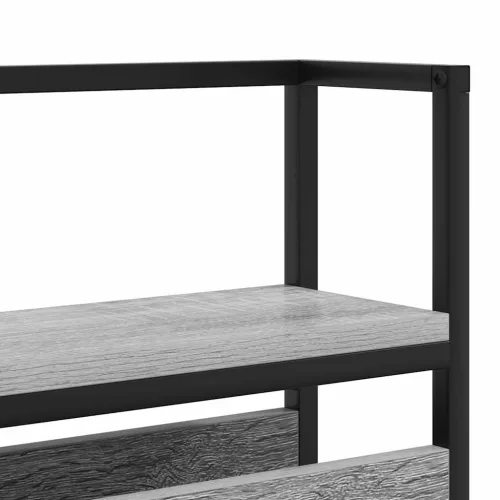 Tároló fejtámla polcokkal Szürke sonoma 200 cm Faanyag