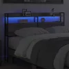 Fejtámla LED -es lámpákkal Szürke sonoma 120 cm Faanyag