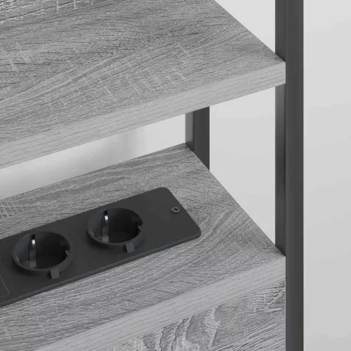 Fejtámla LED -es lámpákkal Szürke sonoma 120 cm Faanyag