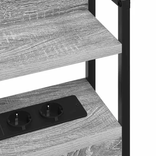 Fejtámla LED -es lámpákkal Szürke sonoma 120 cm Faanyag