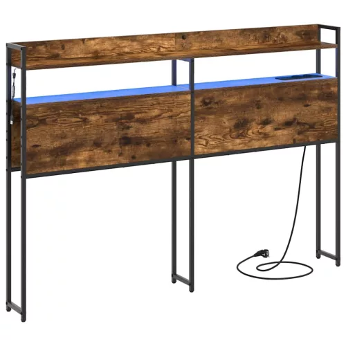 Fejtámla LED -es lámpákkal Füstölt tölgy 135 cm Faanyag