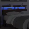 Fejtámla LED -es lámpákkal polcokkal barna tölgy 135 cm Faanyag