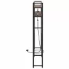 Fejtámla LED -es lámpákkal polcokkal barna tölgy 135 cm Faanyag