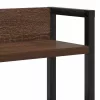 Fejtámla LED -es lámpákkal polcokkal barna tölgy 135 cm Faanyag
