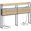 Fejtámla LED -es lámpákkal sonoma tölgy 140 cm Faanyag