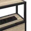 Tároló fejtámla polcokkal tárolóval sonoma tölgy 135 cm Faanyag