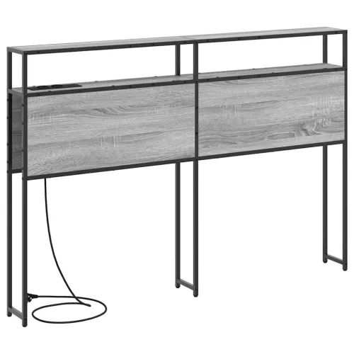 Tároló fejtámla polcokkal Szürke sonoma 135 cm Faanyag