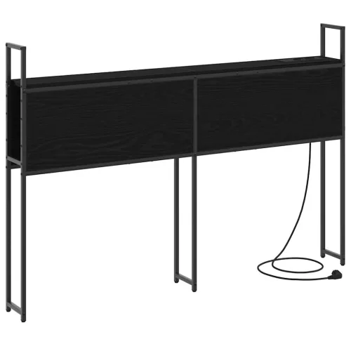 Tárolós Fejtámla Töltő Állomással Musta tammi 120 cm Faanyag