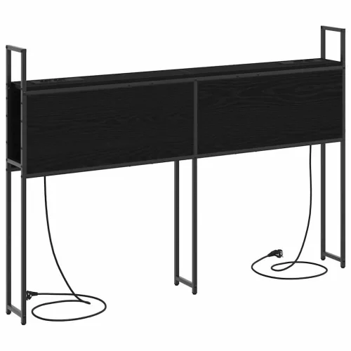 Tárolós Fejtámla Töltő Állomással Musta tammi 140 cm Faanyag