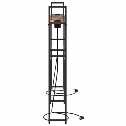 Tárolós Fejtámla Töltő Állomással Füstölt tölgy 140 cm Faanyag