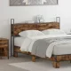 Tárolós Fejtámla Töltő Állomással Füstölt tölgy 150 cm Faanyag