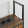 Tárolós Fejtámla Töltő Állomással Füstölt tölgy 150 cm Faanyag