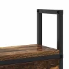 Tárolós Fejtámla Töltő Állomással Füstölt tölgy 150 cm Faanyag