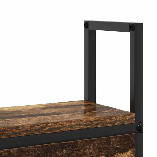 Tárolós Fejtámla Töltő Állomással Füstölt tölgy 150 cm Faanyag