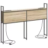 Tárolós Fejtámla Töltő Állomással sonoma tölgy 160 cm Faanyag