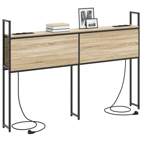 Tárolós Fejtámla Töltő Állomással sonoma tölgy 160 cm Faanyag