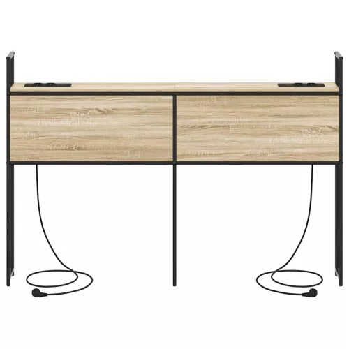 Tárolós Fejtámla Töltő Állomással sonoma tölgy 160 cm Faanyag