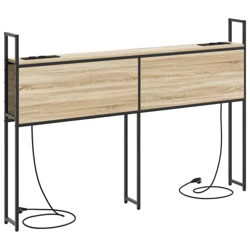 Tárolós Fejtámla Töltő Állomással sonoma tölgy 160 cm Faanyag