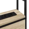 Tárolós Fejtámla Töltő Állomással sonoma tölgy 160 cm Faanyag