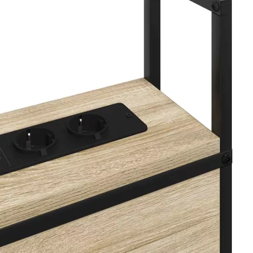 Tárolós Fejtámla Töltő Állomással sonoma tölgy 160 cm Faanyag