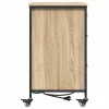 Irodai szekrény kerékkel sonoma tölgy 76 x 41 x 72 cm Faanyag