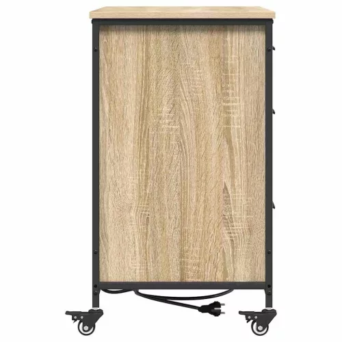 Irodai szekrény kerékkel sonoma tölgy 76 x 41 x 72 cm Faanyag
