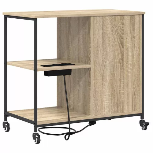 Irodai szekrény kerékkel sonoma tölgy 76 x 41 x 72 cm Faanyag