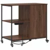 Irodai szekrény kerékkel barna tölgy 76 x 41 x 72 cm Faanyag