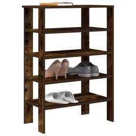 Füstös tölgy színű szerelt fa cipőtartó 61x32x87,5 cm