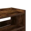 Füstös tölgy színű szerelt fa cipőtartó 80x25x100 cm