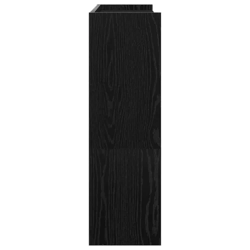 Fekete szerelt fa cipőtároló szekrény 80x25x81 cm