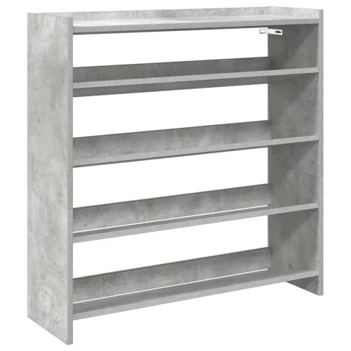 Betonszürke szerelt fa cipőtartó 80x25x81 cm