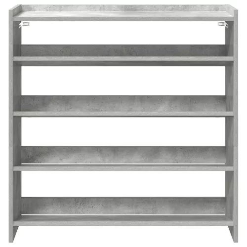 Betonszürke szerelt fa cipőtartó 80x25x81 cm