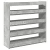 Betonszürke szerelt fa cipőtartó 80x25x81 cm