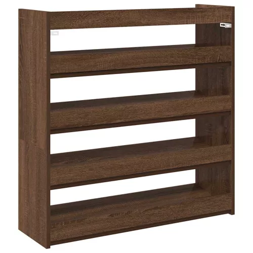 Barna tölgy színű szerelt fa cipőtartó 80x25x81 cm