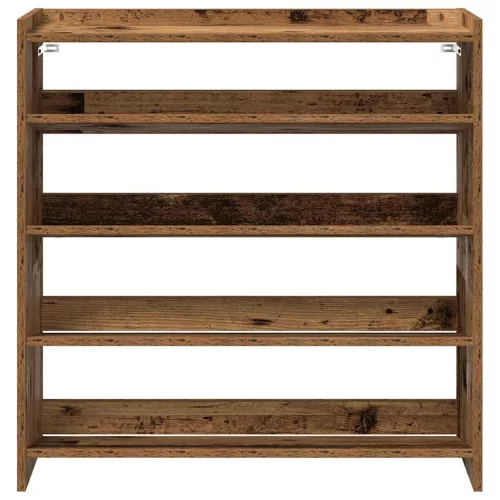 Barna tölgy színű szerelt fa cipőtartó 80x25x81 cm