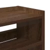 Barna tölgy színű szerelt fa cipőtartó 80x25x81 cm